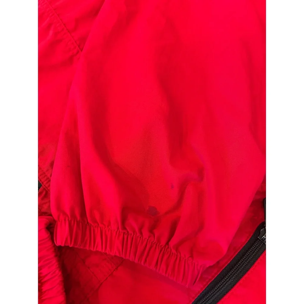 LL Bean Vintage Anorak Windbreaker Jacket Red Men's XL Pullover Hooded Y2K